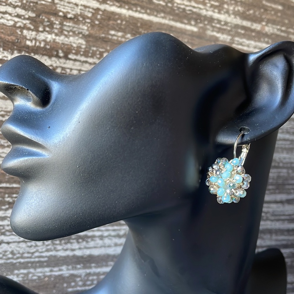 Vintage Beaded Cluster Earrings